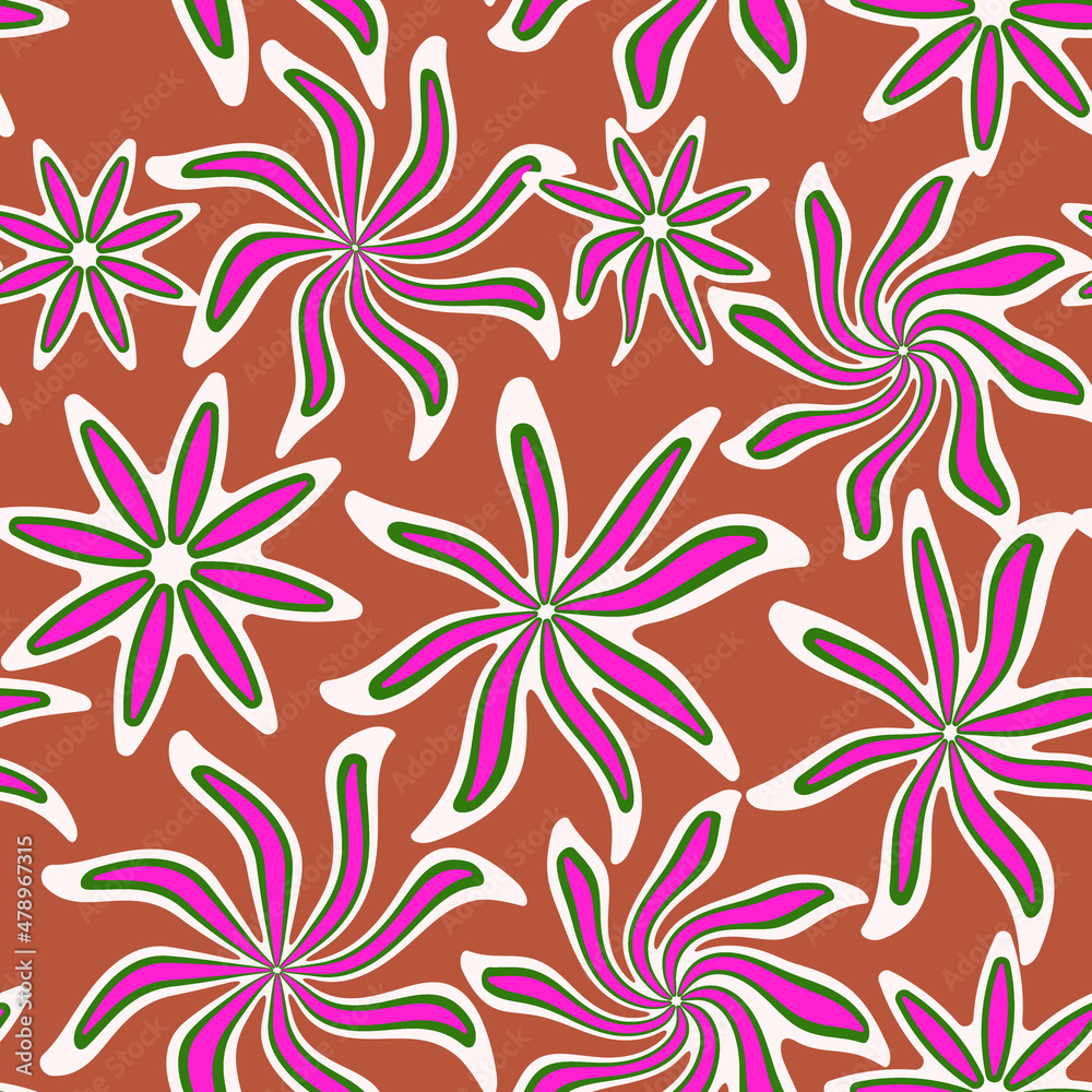 Psychedelic Wavy Liquified Abstract Flowers Seamless Pattern Trendy Fashion Colors Perfect for Allover Fabric Print or Wrapping Paper Psychedelic Wavy Liquified Abstract Flowers Seamless Pattern Trendy Fashion Colors Perfect for Allover Fabric Print or Wrapping Paper
