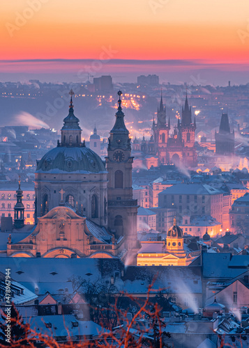 city, architecture, church, czech, night, view, sunset, europe, travel, skyline, cityscape, florence, building, prague, landmark, sky, landscape, tower, winter, cathedral, old, castle, dusk, tourism, 