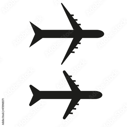 Planes simple icon set. Vector