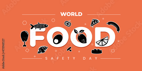 world food safety day concept vector illustration. celebrated on 7 June 