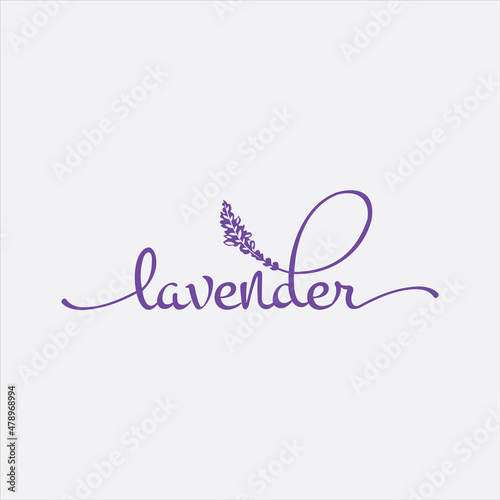 creative simple logo design lavender