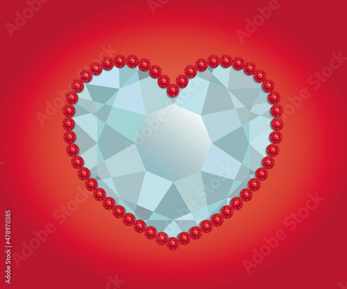 Heart crystal. For Valentine's Day or for a wedding