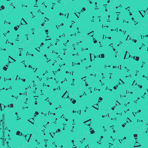 Black Gear shifter icon isolated seamless pattern on green background. Manual transmission icon. Vector
