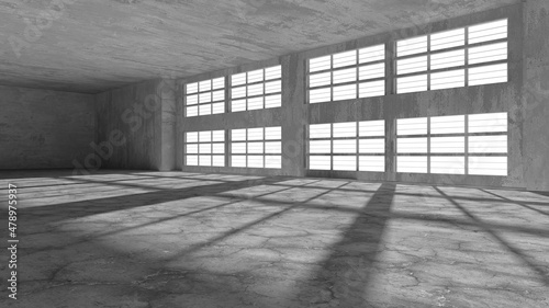 Abstract architecture interior background. Empty concrete room