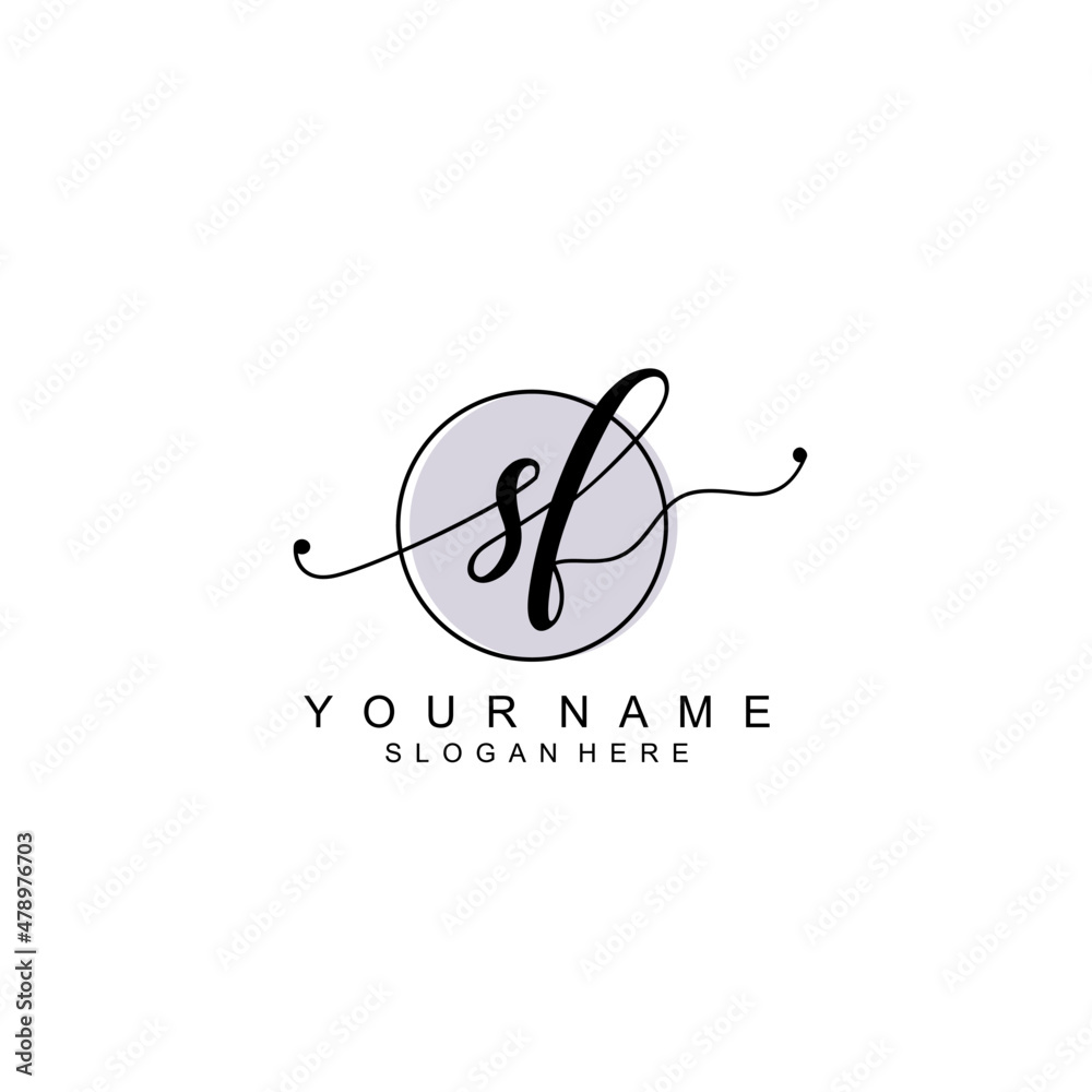 SF initial Luxury logo design collection