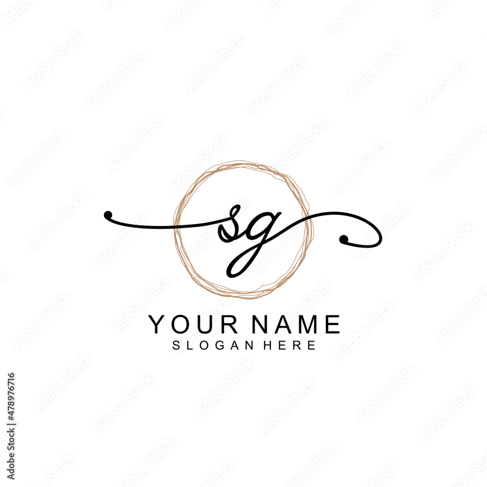 SG initial Signature logo template vector SG initial Signature logo template vector