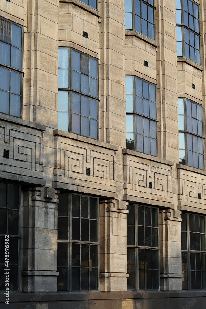 Bungehuis Building Facade Detail in Amsterdam, Netherlands