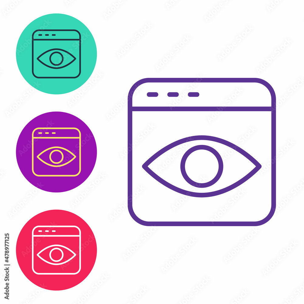 Set line Personal information collection icon isolated on white background. Collection of personal data. Set icons colorful. Vector Set line Personal information collection icon isolated on white background. Collection of personal data. Set icons colorful. Vector