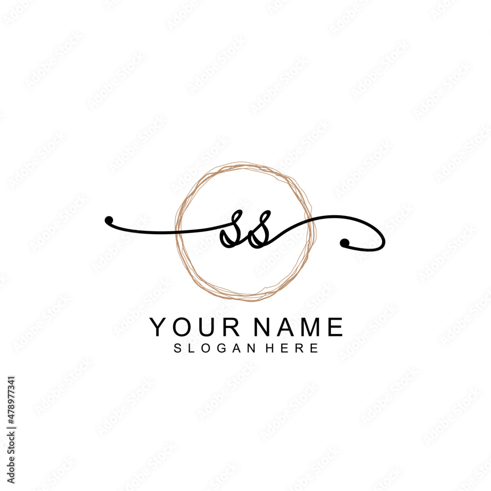 SS initial Signature logo template vector SS initial Signature logo template vector