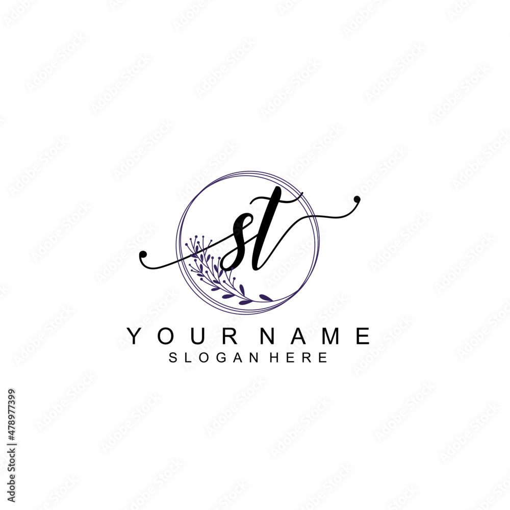 ST initial Luxury logo design collection ST initial Luxury logo design collection