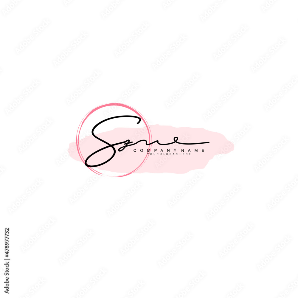 SZ initial Signature logo template vector SZ initial Signature logo template vector