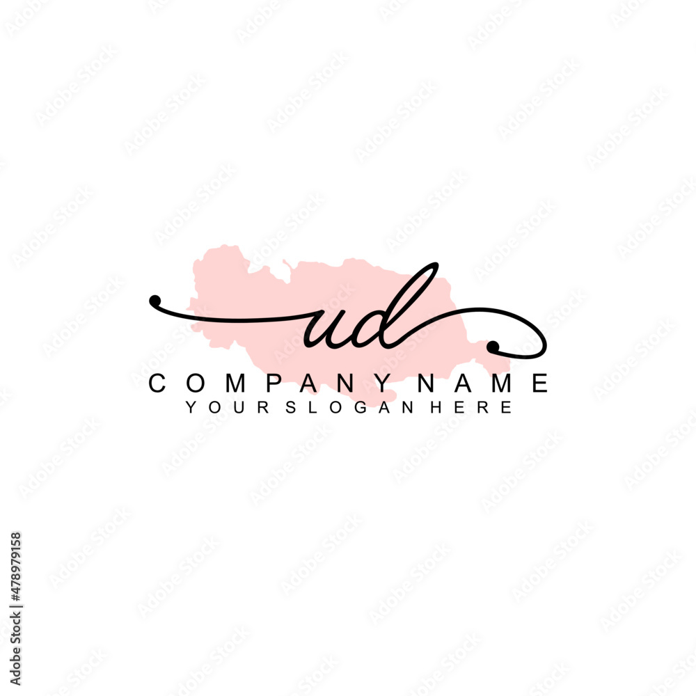 UD initial Signature logo template vector UD initial Signature logo template vector