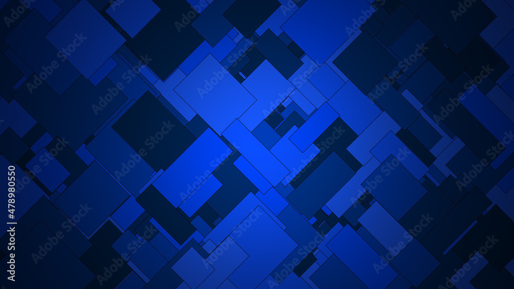 Abstract background with blue squares in dark red tone.
