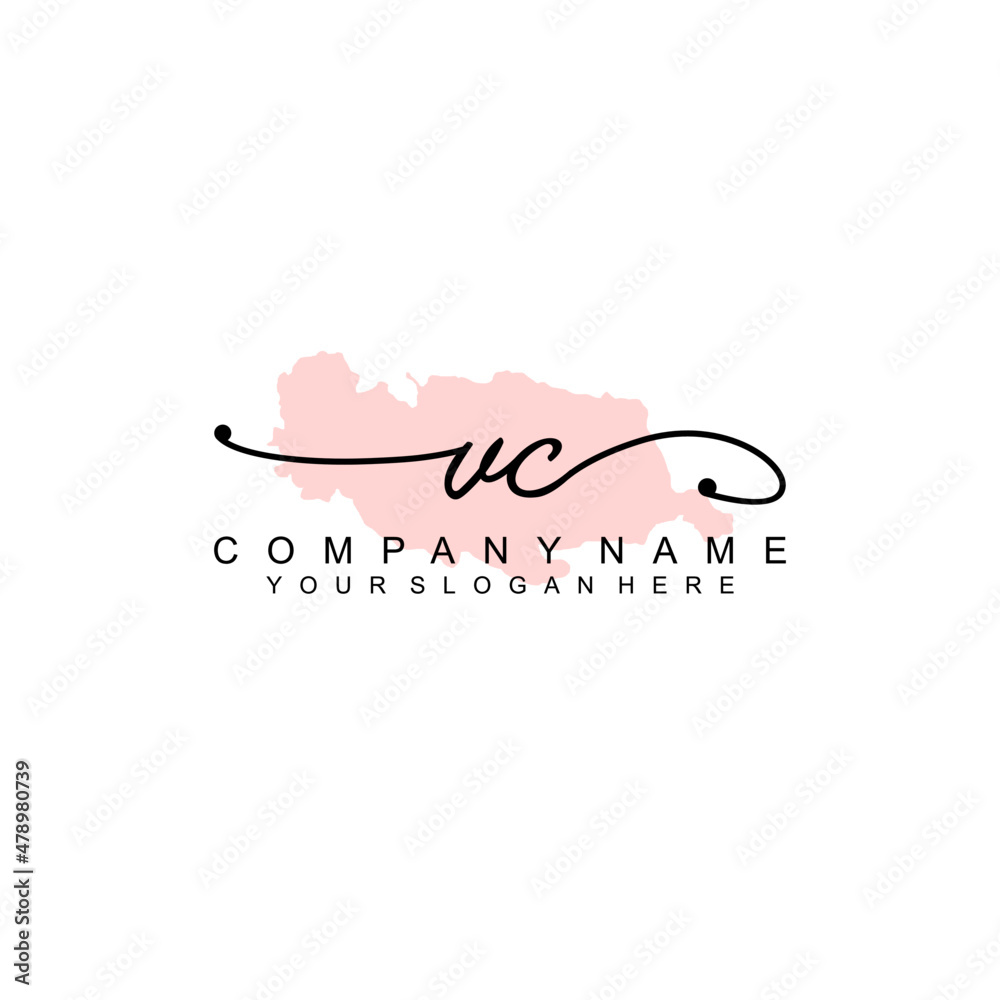 VC initial Signature logo template vector VC initial Signature logo template vector