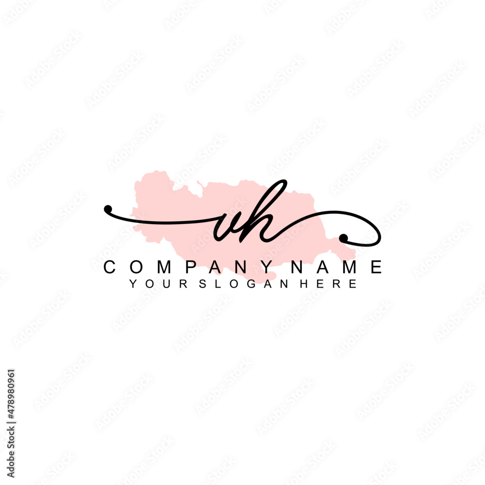VH initial Signature logo template vector VH initial Signature logo template vector