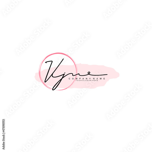 VJ initial Signature logo template vector