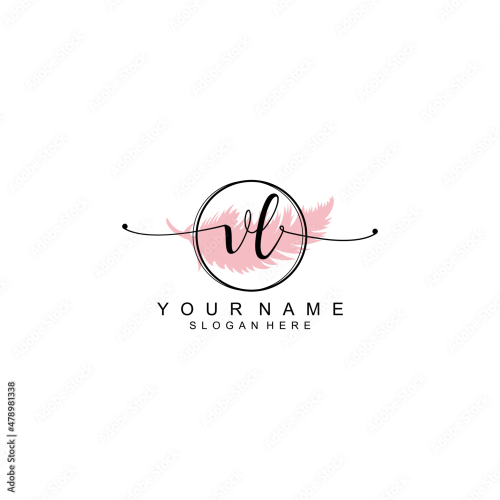 VL initial Luxury logo design collection