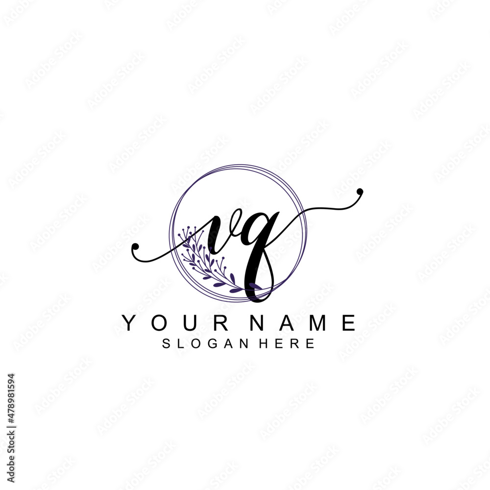 VQ initial Luxury logo design collection VQ initial Luxury logo design collection
