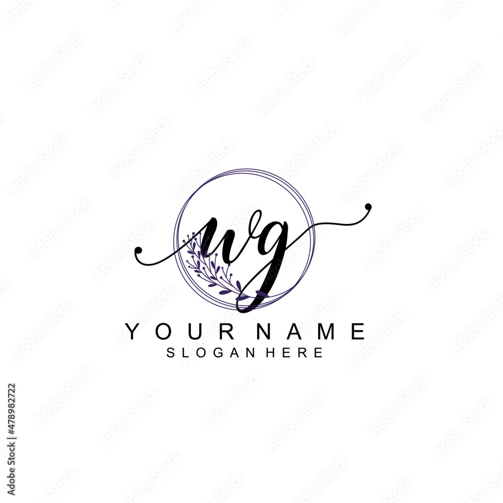 WG initial Signature logo template vector WG initial Signature logo template vector