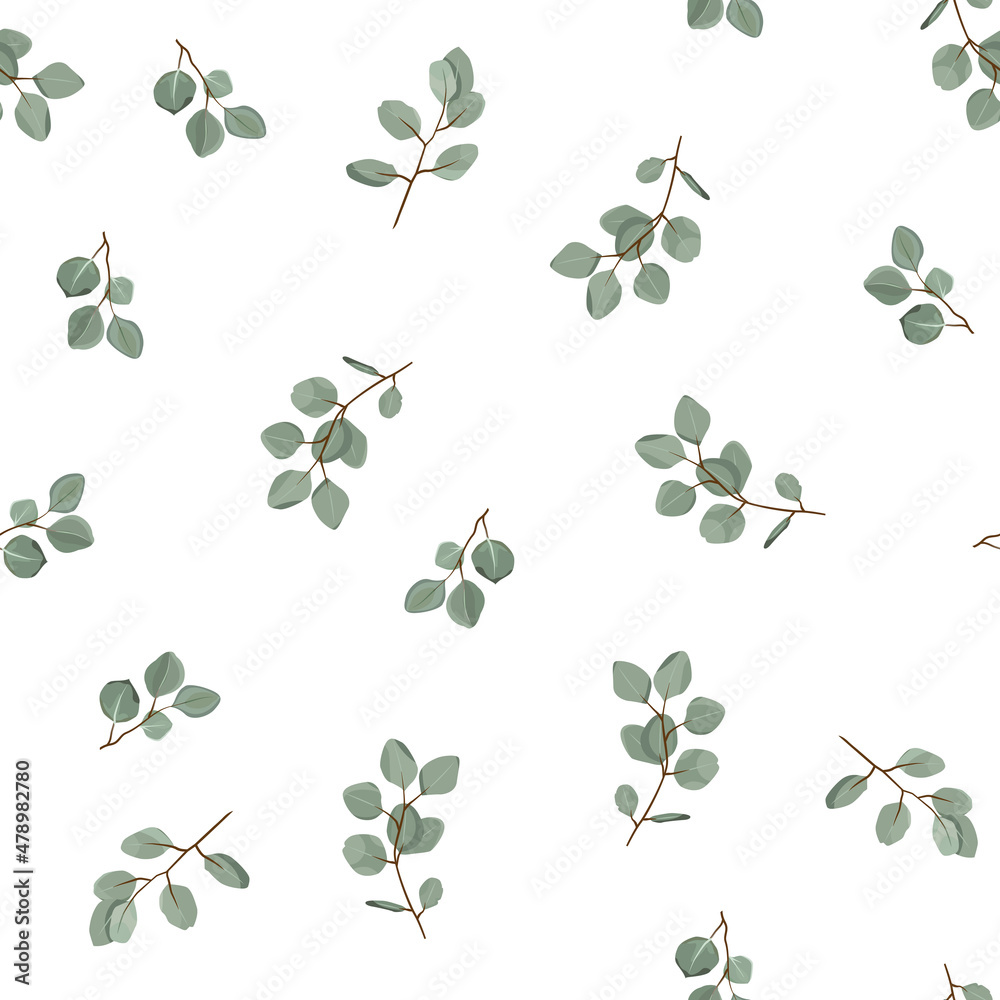 Obraz premium Floral seamless pattern. Plant texture for fabric, wrapping, wallpaper and paper.