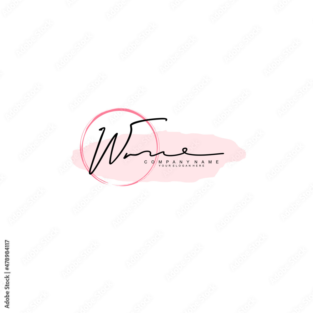 WR initial Signature logo template vector WR initial Signature logo template vector