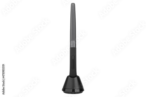 Pen for a graphics tablet on a white background. Electronic pen for close-up retouching.