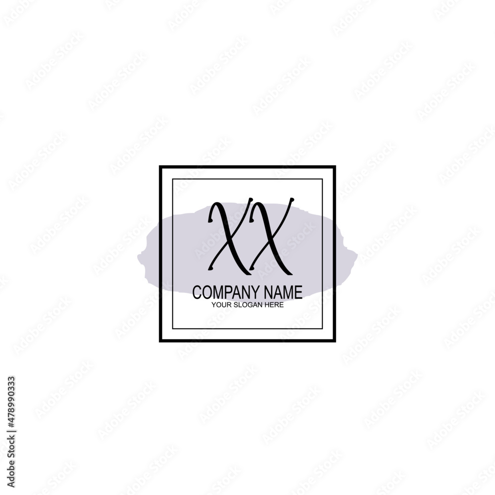Letter XX minimalist wedding monogram vector Letter XX minimalist wedding monogram vector