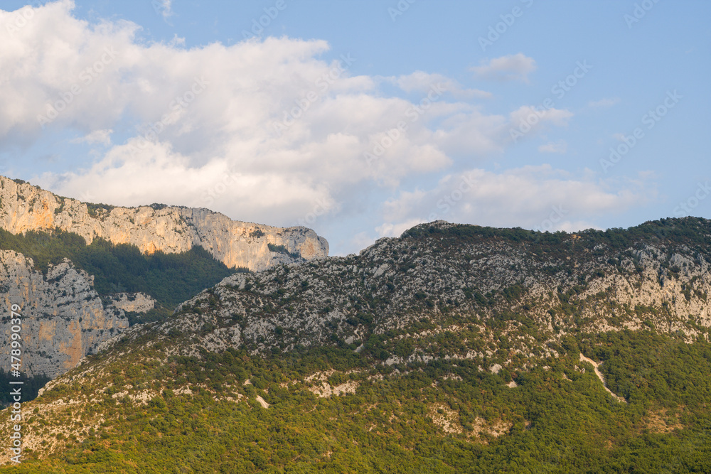 The Gorges du Verdon in Europe, France, Provence Alpes Cote dAzur, Var, in summer, on a sunny day.