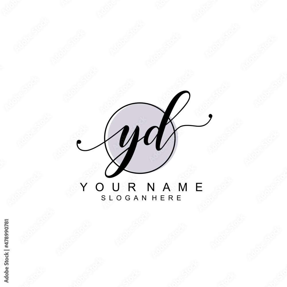 YD initial Luxury logo design collection