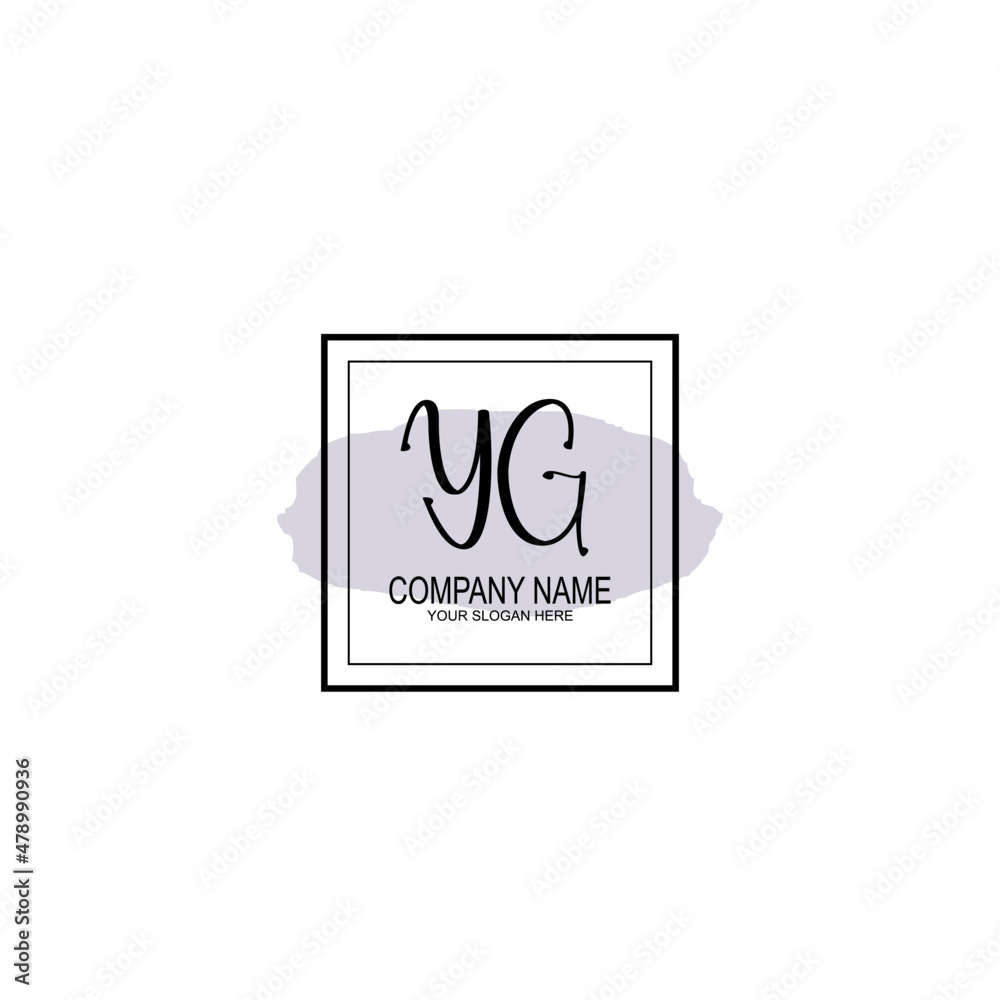 Letter YG minimalist wedding monogram vector Letter YG minimalist wedding monogram vector