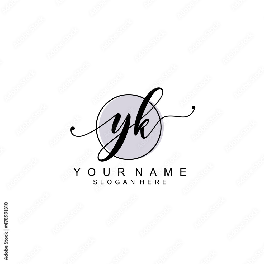 YK initial Luxury logo design collection YK initial Luxury logo design collection