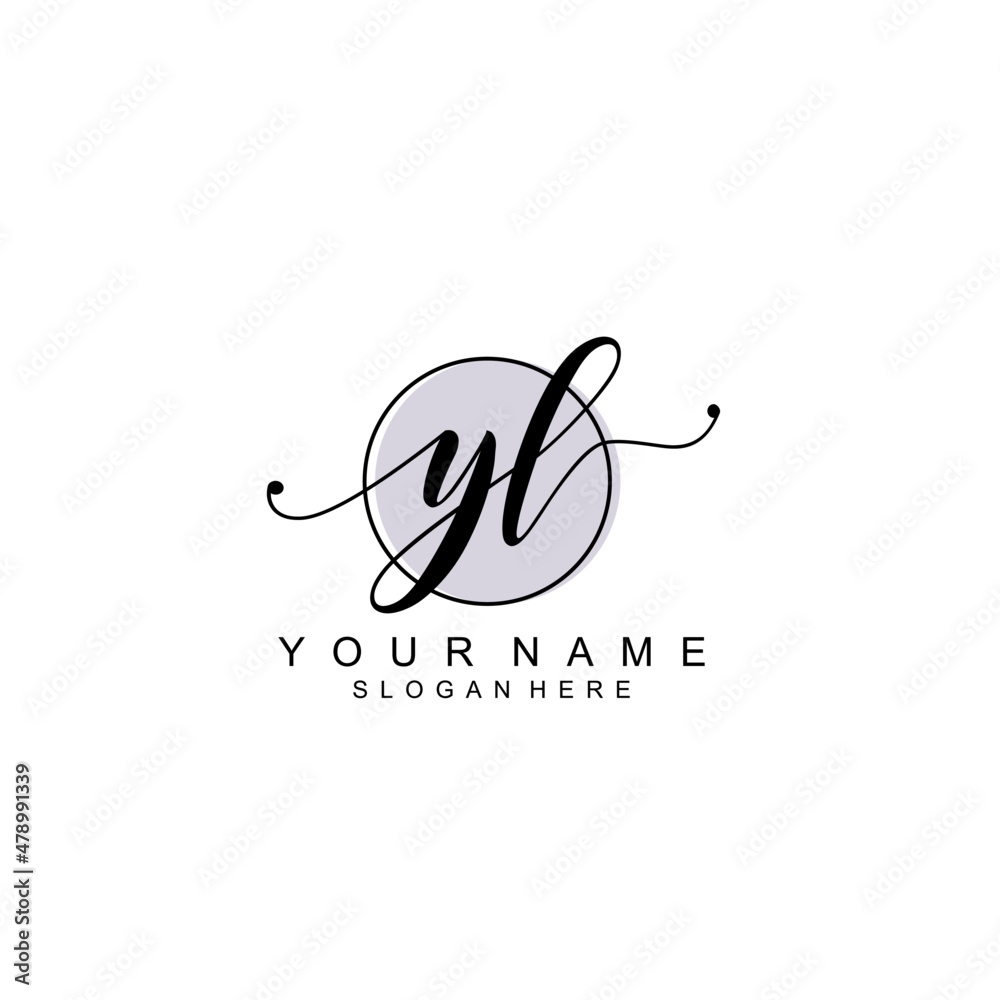 YL initial Luxury logo design collection YL initial Luxury logo design collection