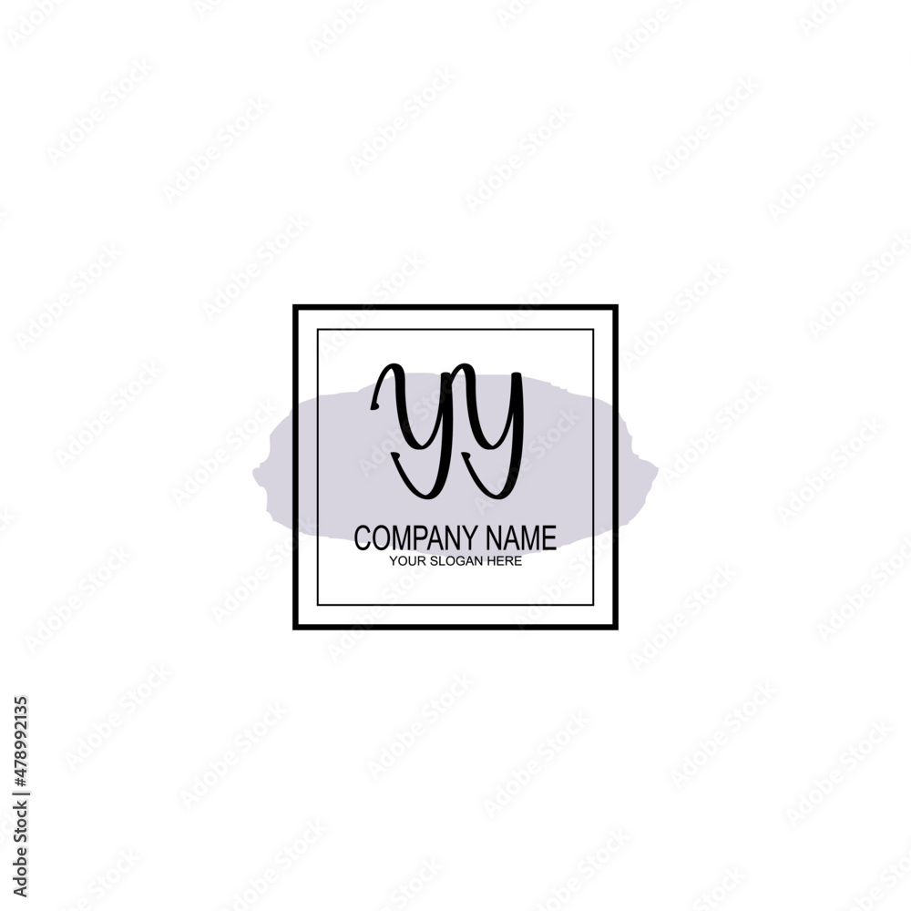 Letter YY minimalist wedding monogram vector Letter YY minimalist wedding monogram vector