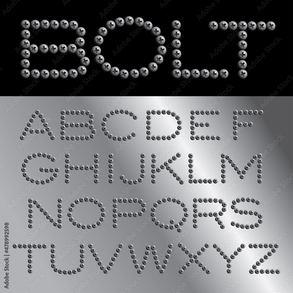 screw alphabet screw alphabet