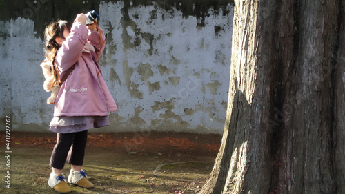 child playing in the park