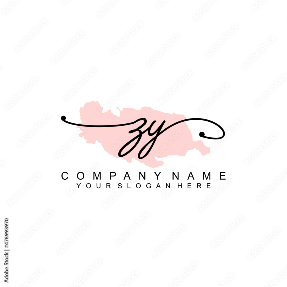 ZY initial Signature logo template vector ZY initial Signature logo template vector