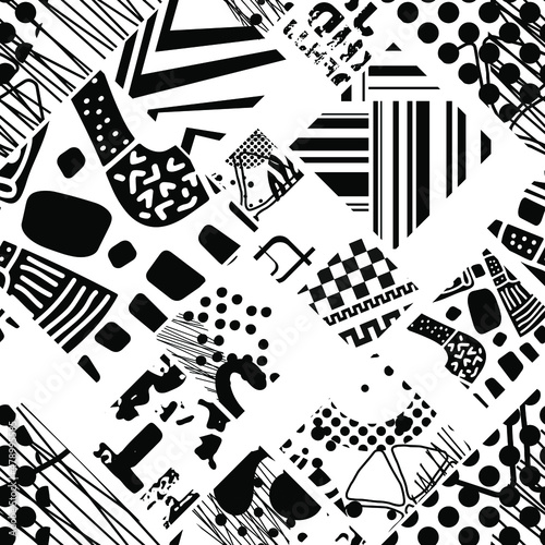 seamless pattern with abstract geometric shapes 