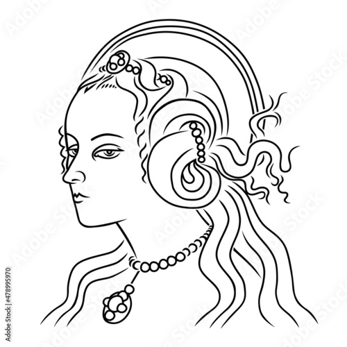 Canvastavla Carlo Crivelli - Mary Magdalene replica head