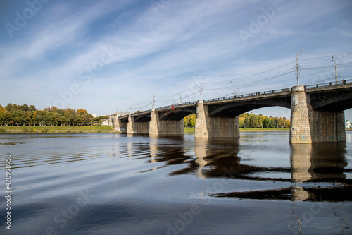 New Volzhsky bridge across the Volga in Tver, September 2020