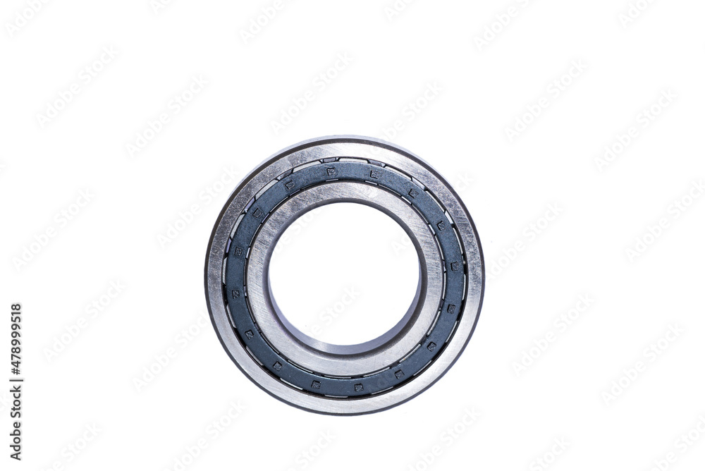 Old iron bearing isolated on white background