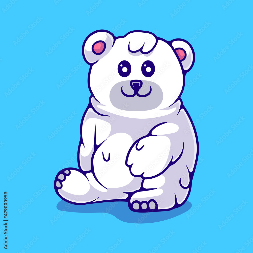 cute polar bear illustration cute polar bear illustration