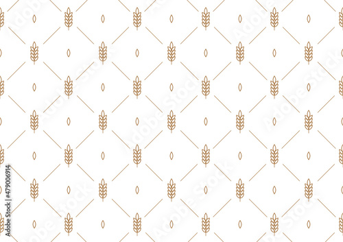 Wheat pattern wallpaper. oat symbol. free space for text. rice sign. Rice pattern wallpaper.