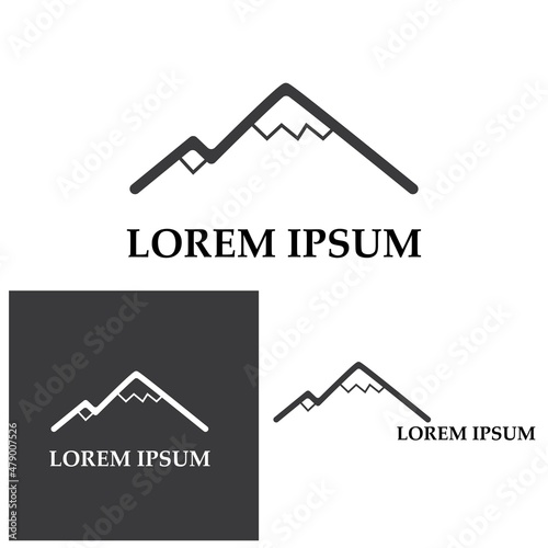 Mountain icon Logo Template Vector illustration design