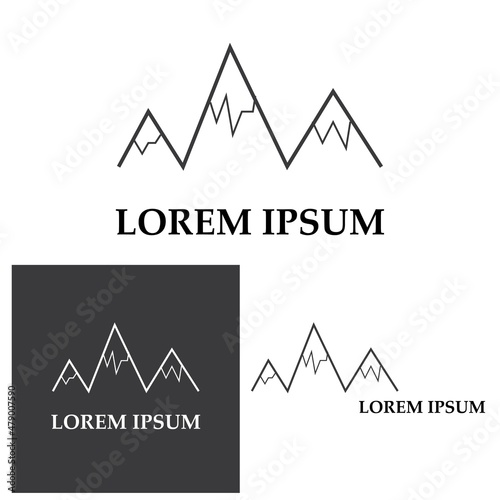 Mountain icon Logo Template Vector illustration design
