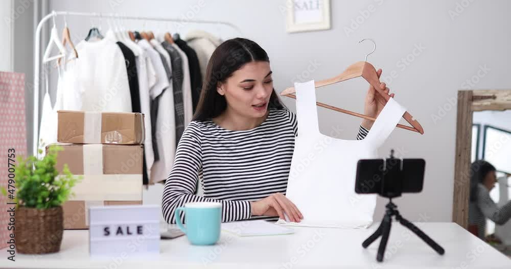 young woman home office online sales young woman home office online sales