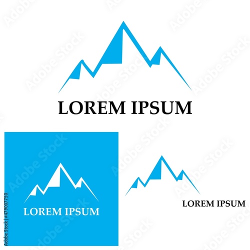 Mountain icon Logo Template Vector illustration design