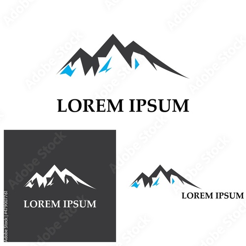 Mountain icon Logo Template Vector illustration design
