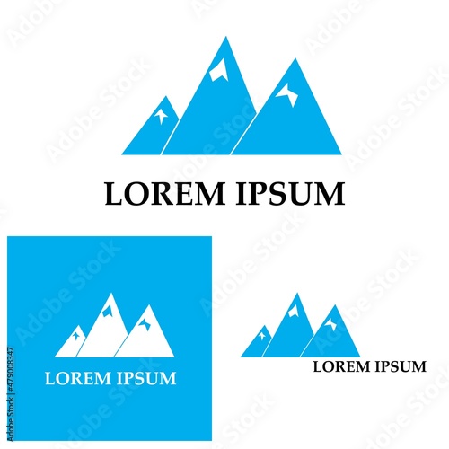 Mountain icon Logo Template Vector illustration design
