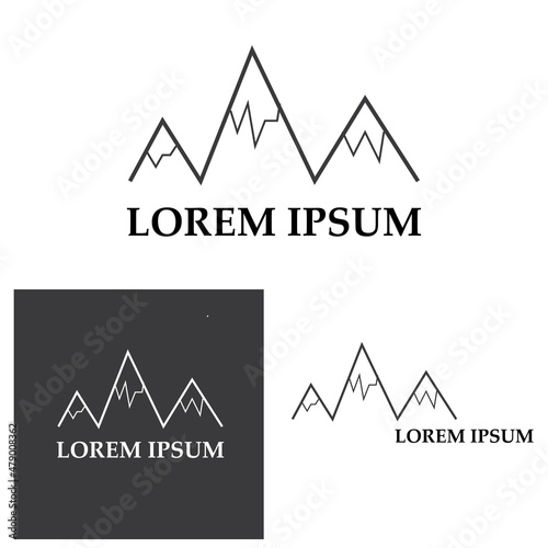 Mountain icon Logo Template Vector illustration design
