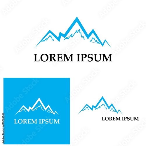 Mountain icon Logo Template Vector illustration design